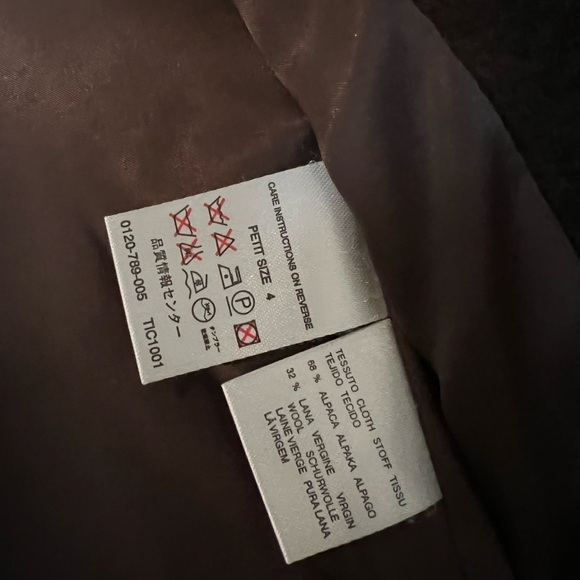 Max Mara Brown Alpaca & Virgin Wool Funnel Neck Coat - Picture 5 of 12